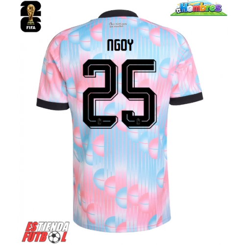 Bélgica Nathan Ngoy #25 Segunda Equipación Mundial 2026 Manga Corta